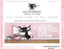 Tablet Screenshot of fatcatpaperie.com